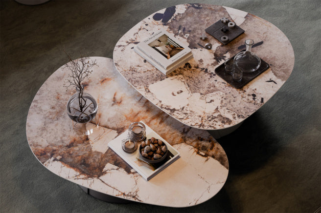 Cattelan Italia Albert Keramik Shaped Coffee Table 90 x 90