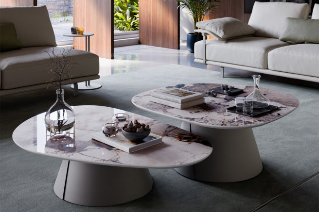 Cattelan Italia Albert Keramik Shaped Coffee Table 90 x 90