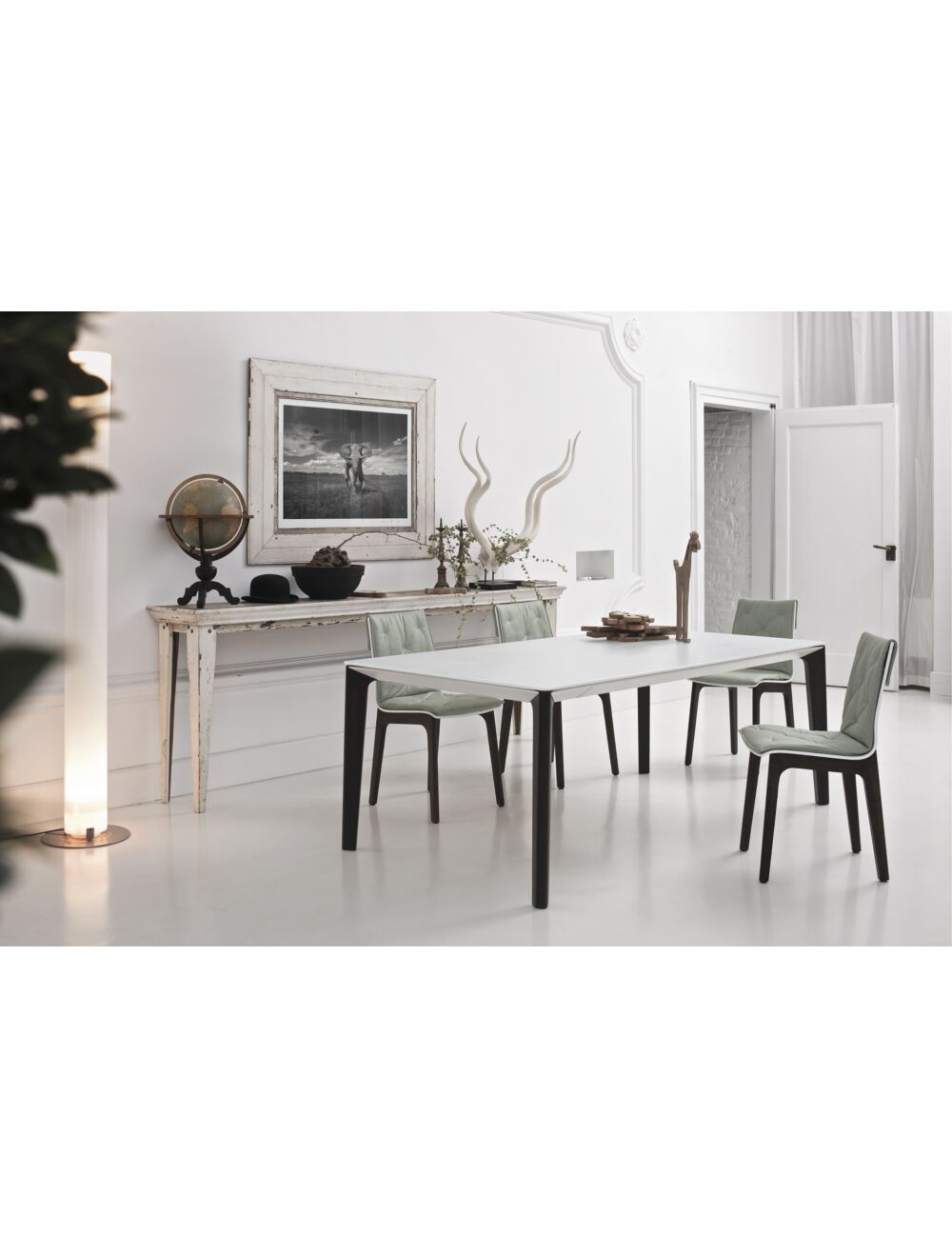 Alfa Dining Chair Wood Frame with cushion