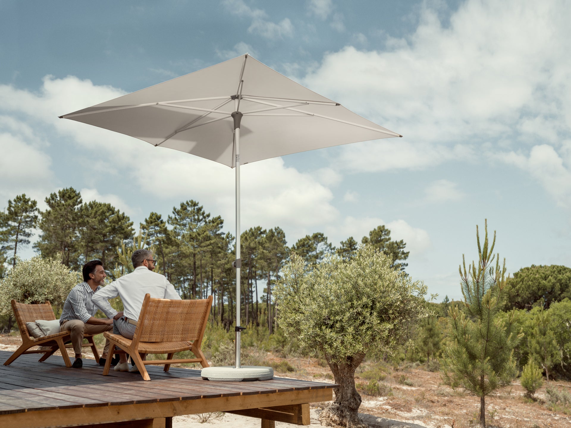 Glatz Smart Parasol 240 x 240 cm Anodised