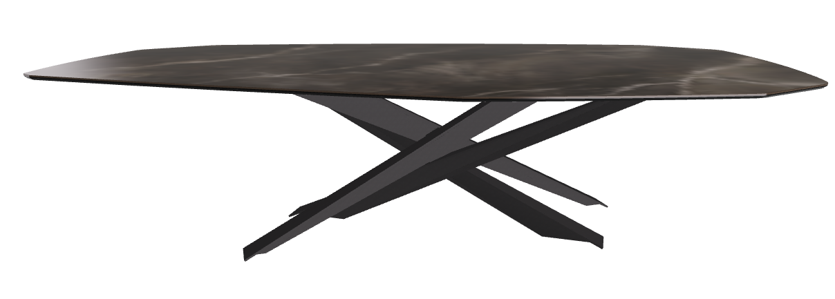 300x130x74.5h Polygon Shaped_Andromeda_Black Embossed