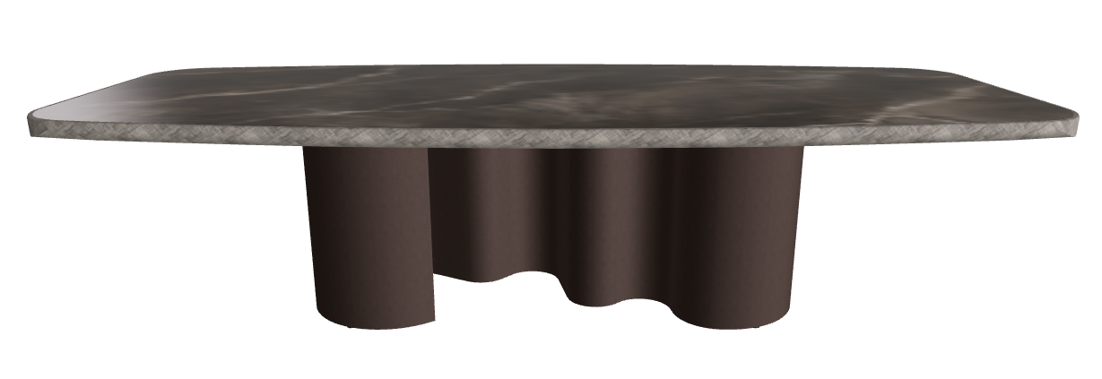 300x128x75h Barrel Shaped_Andromeda_Bronze Embossed_Brushed Grey