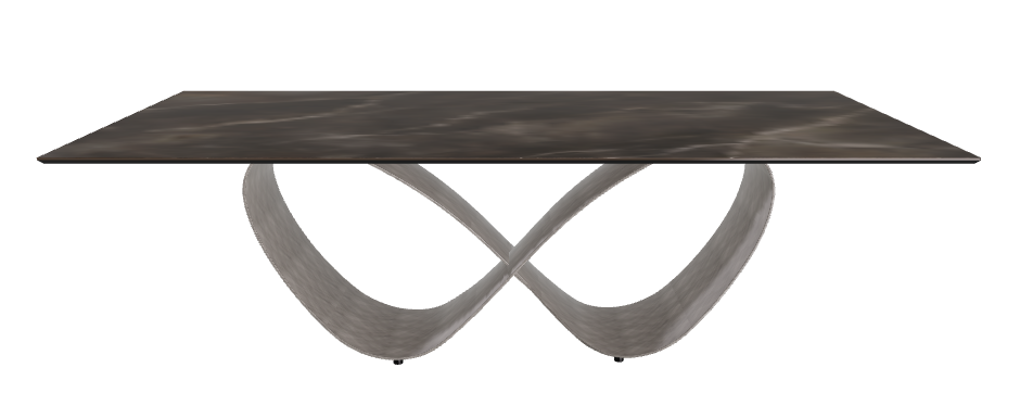 240x120x74h Rectangle Shaped_Andromeda_Brushed Grey