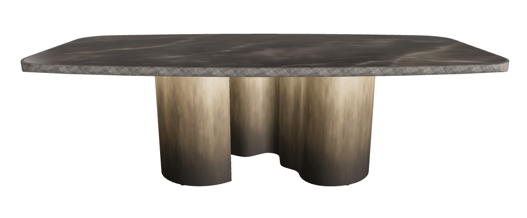 240x120x75h Barrel Shaped_Andromeda_Oxy Brass_Brushed Grey