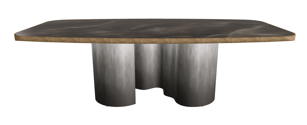 240x120x75h Barrel Shaped_Andromeda_Oxy Grey_Brushed Bronze
