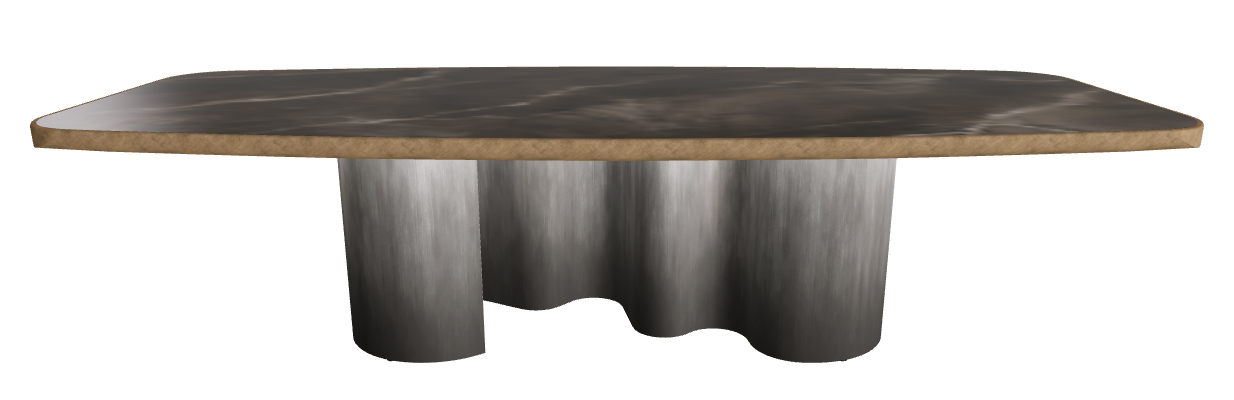 300x128x75h Barrel Shaped_Andromeda_Oxy Grey_Brushed Bronze