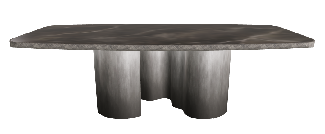 240x120x75h Barrel Shaped_Andromeda_Oxy Grey_Brushed Grey