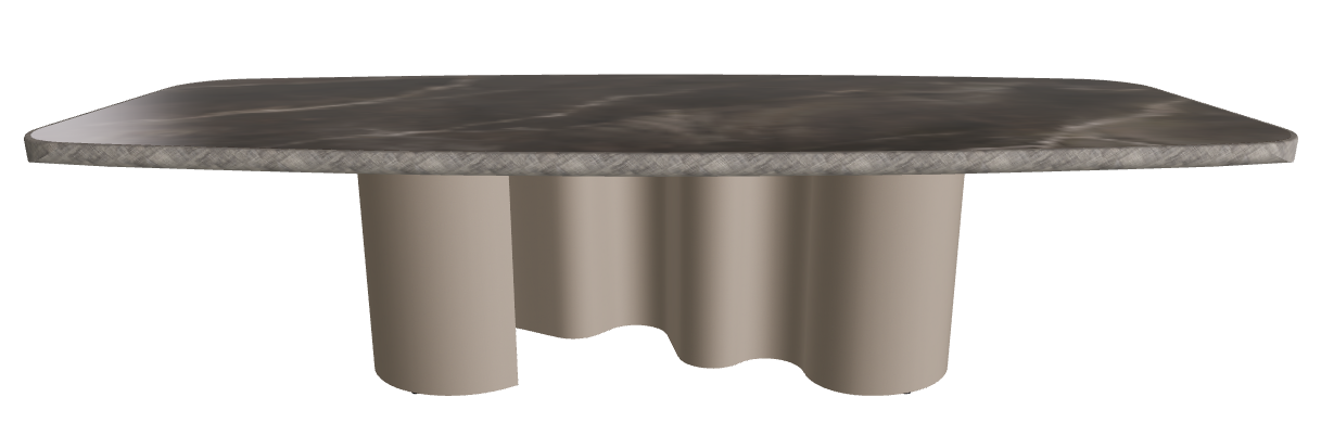 300x128x75h Barrel Shaped_Andromeda_Titanium Embossed_Brushed Grey