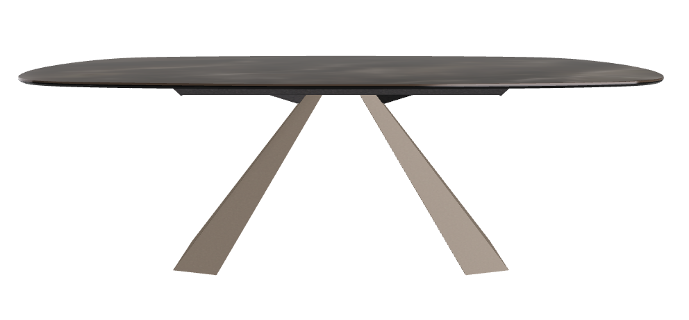 Cattelan Italia Eliot Keramik Biscuit Shaped Dining Table – 220x120x73h
