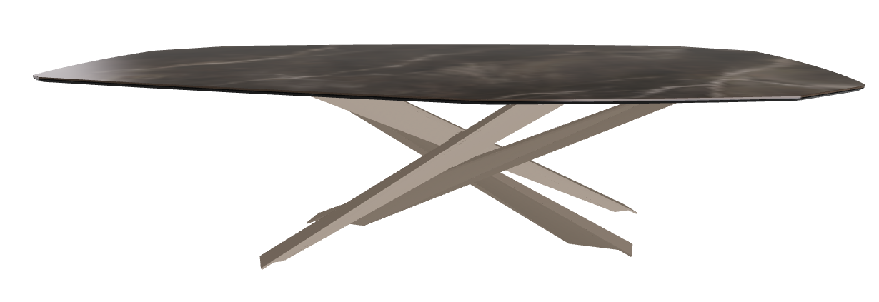 300x130x74.5h Polygon Shaped_Andromeda_Titanium Embossed