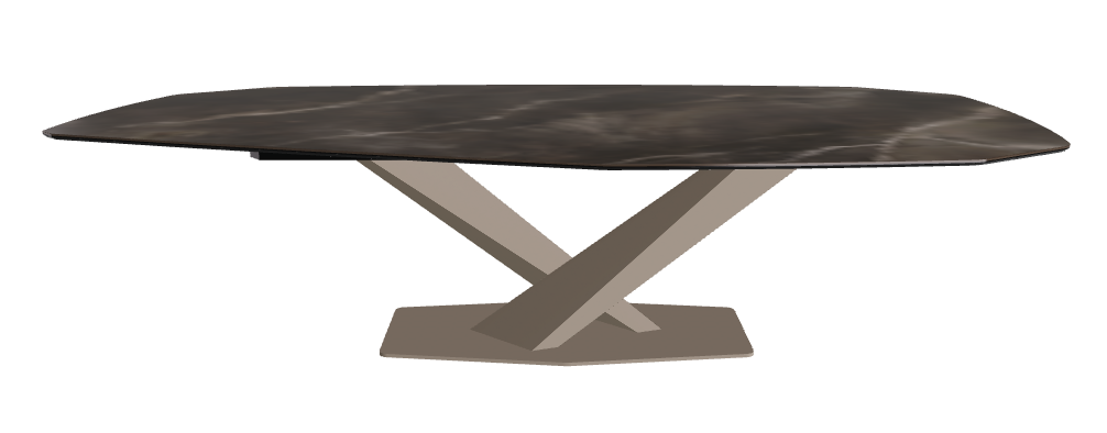 Cattelan Italia Stratos Keramik Biscuit & Polygon Shaped Dining Table