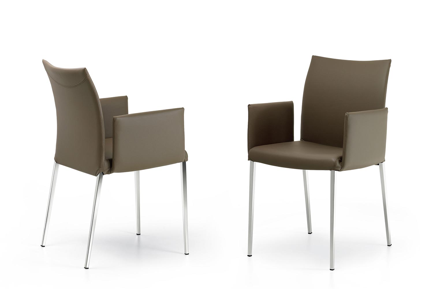Cattelan Italia Anna Dining Armchair Fabric & Glove Soft Leather