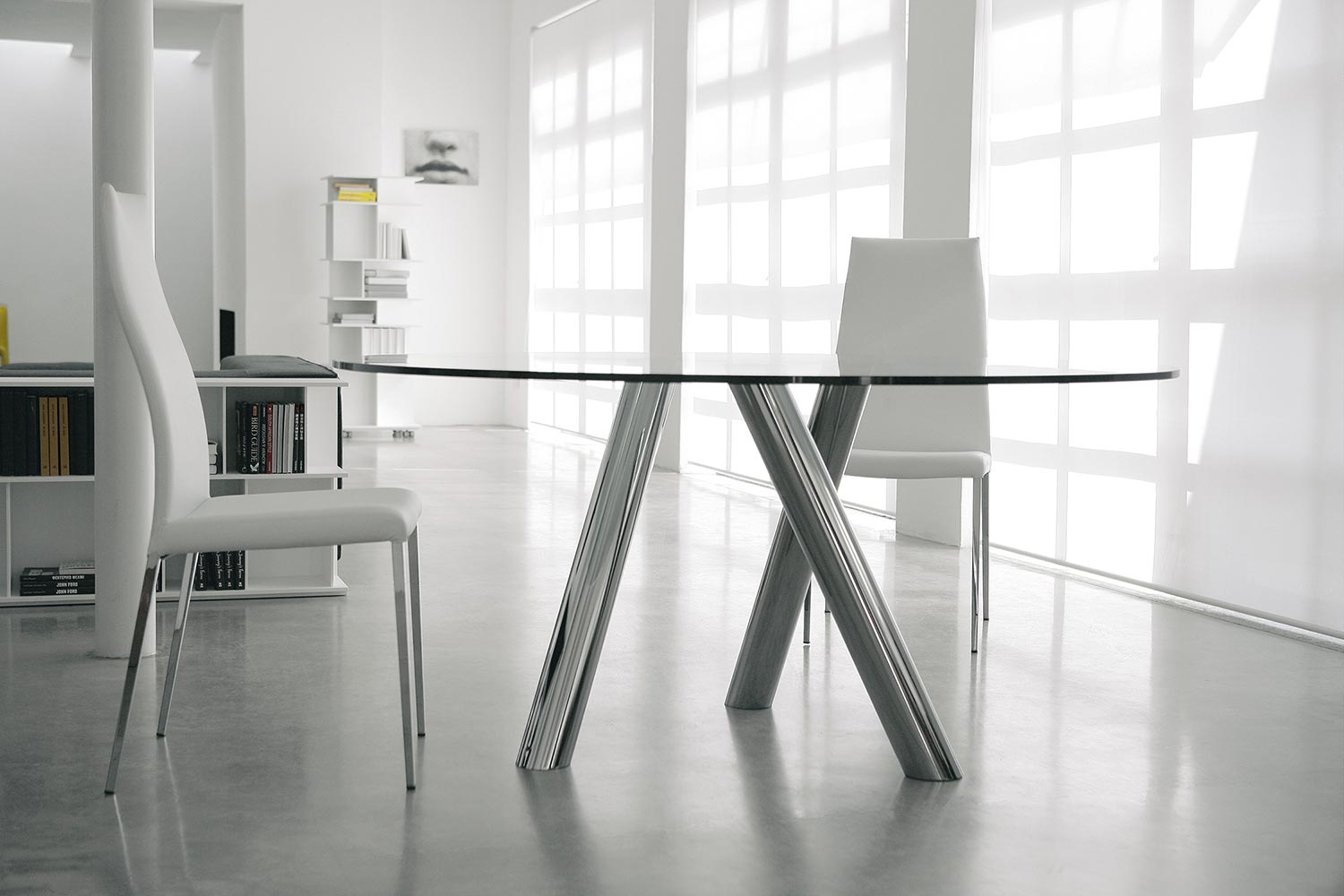 Cattelan Italia Anna High Back Dining Chair Synthetic Leather & Micro Nubuk