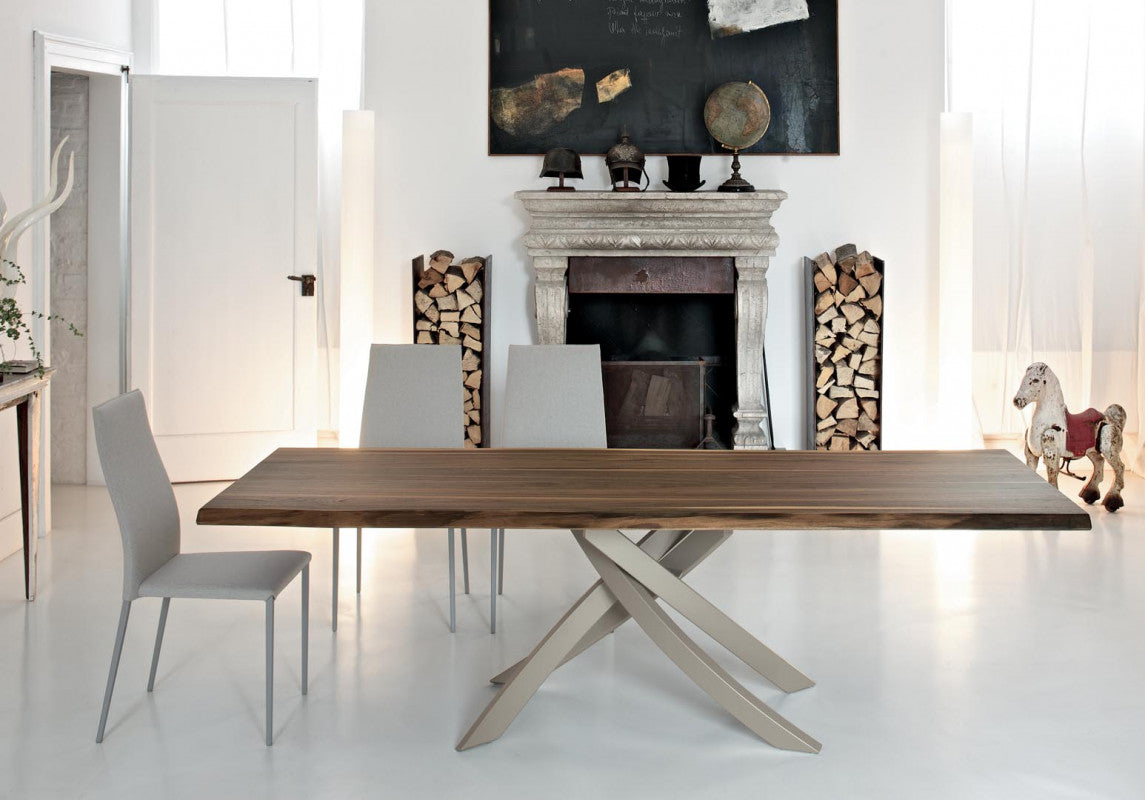 Bontempi Artistico Fixed Rectangular Dining Table with Length 200 cm and Width 106 cm and Height 75 cm