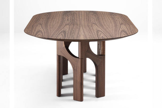 Porada Augusto Rock Oval Dining Table – Double Base