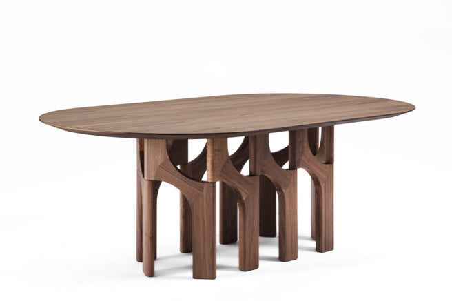 Porada Augusto Wood Oval Dining Table