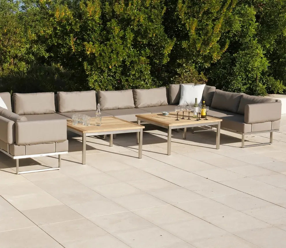 Barlow Tyrie Equinox Occasional Conversation Table 100 Square Teak Top