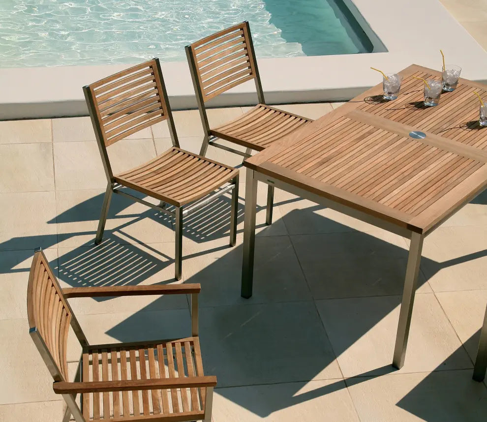 Barlow Tyrie Equinox Dining Table 150 Rectangular Teak Top