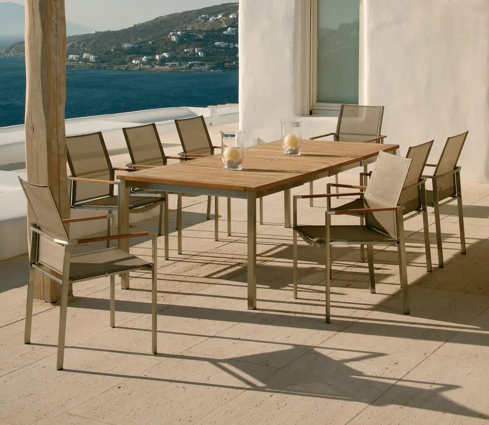 Barlow Tyrie Equinox Dining Extending Table 230 Rectangular Teak Top