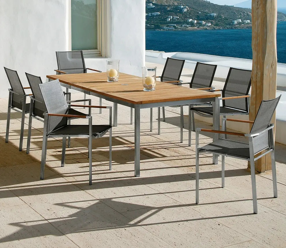 Barlow Tyrie Equinox Dining Extending Table 230 Rectangular Teak Top