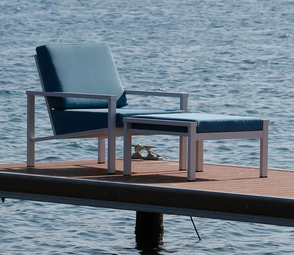 Barlow Tyrie Equinox Occasional Deep Seating Ottoman - Powder Coated