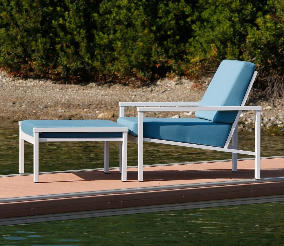 Barlow Tyrie Equinox Occasional Deep Seating Ottoman - Powder Coated