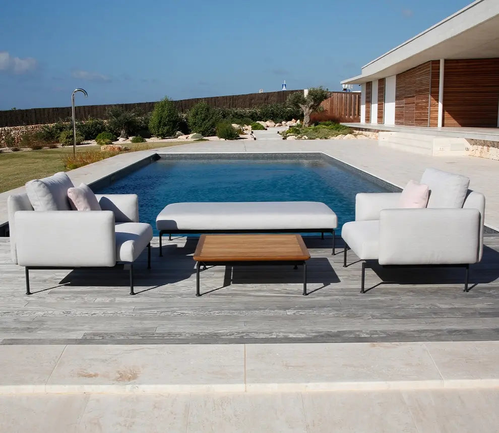 Barlow Tyrie Layout Deep Seating Double Ottoman