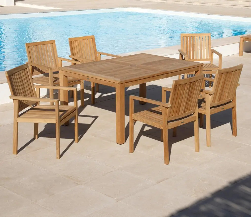 Barlow Tyrie Linear Table 90 Square