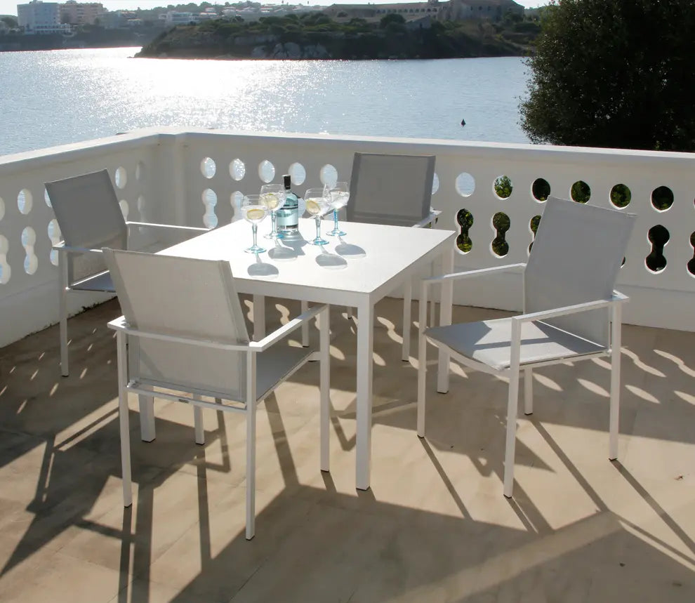 Barlow Tyrie Mercury Dining Armchair - Powder Coated