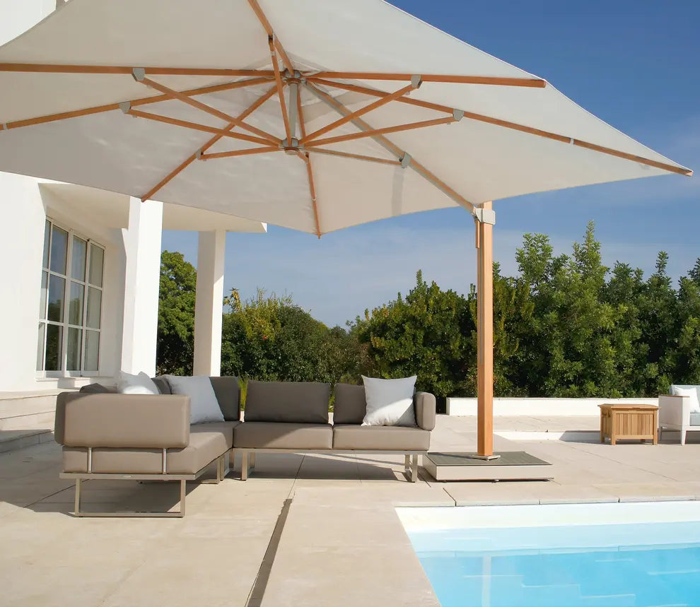 Barlow Tyrie Napoli Parasols Cantilever 4m X 4m Square