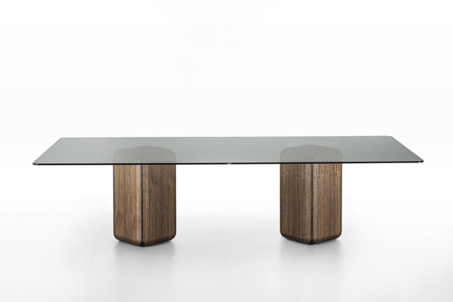 Porada Bay Glass Rectangular Dining Table