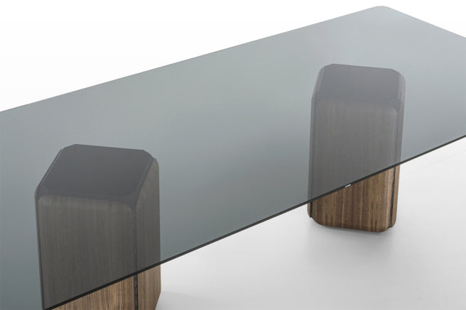 Porada Bay Glass Rectangular Dining Table
