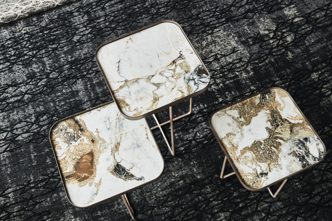 Cattelan Italia Benny Keramik Coffee Table Set of 3 36x36