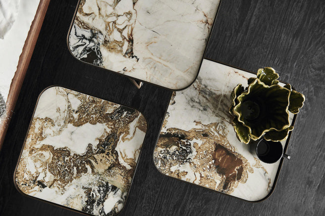 Cattelan Italia Benny Keramik Coffee Table Set of 3 60x60