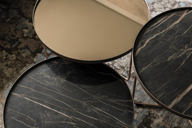 Cattelan Italia Billy Keramik Coffee Table Set of 3 Ø60