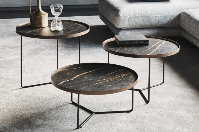 Cattelan Italia Billy Keramik Coffee Table Set of 3 Ø60