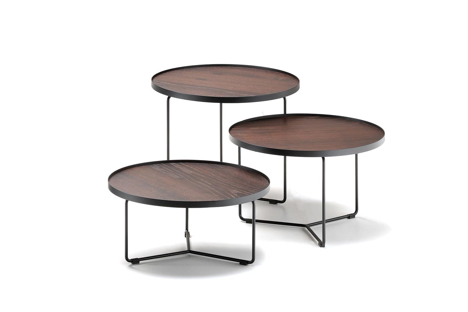 Cattelan Italia Billy Wood Coffee Table Set of 3 ø60