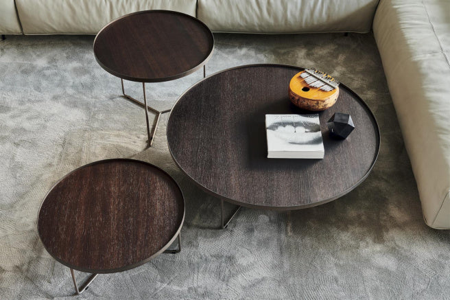 Cattelan Italia Billy Wood Coffee Table Set of 3 ø60
