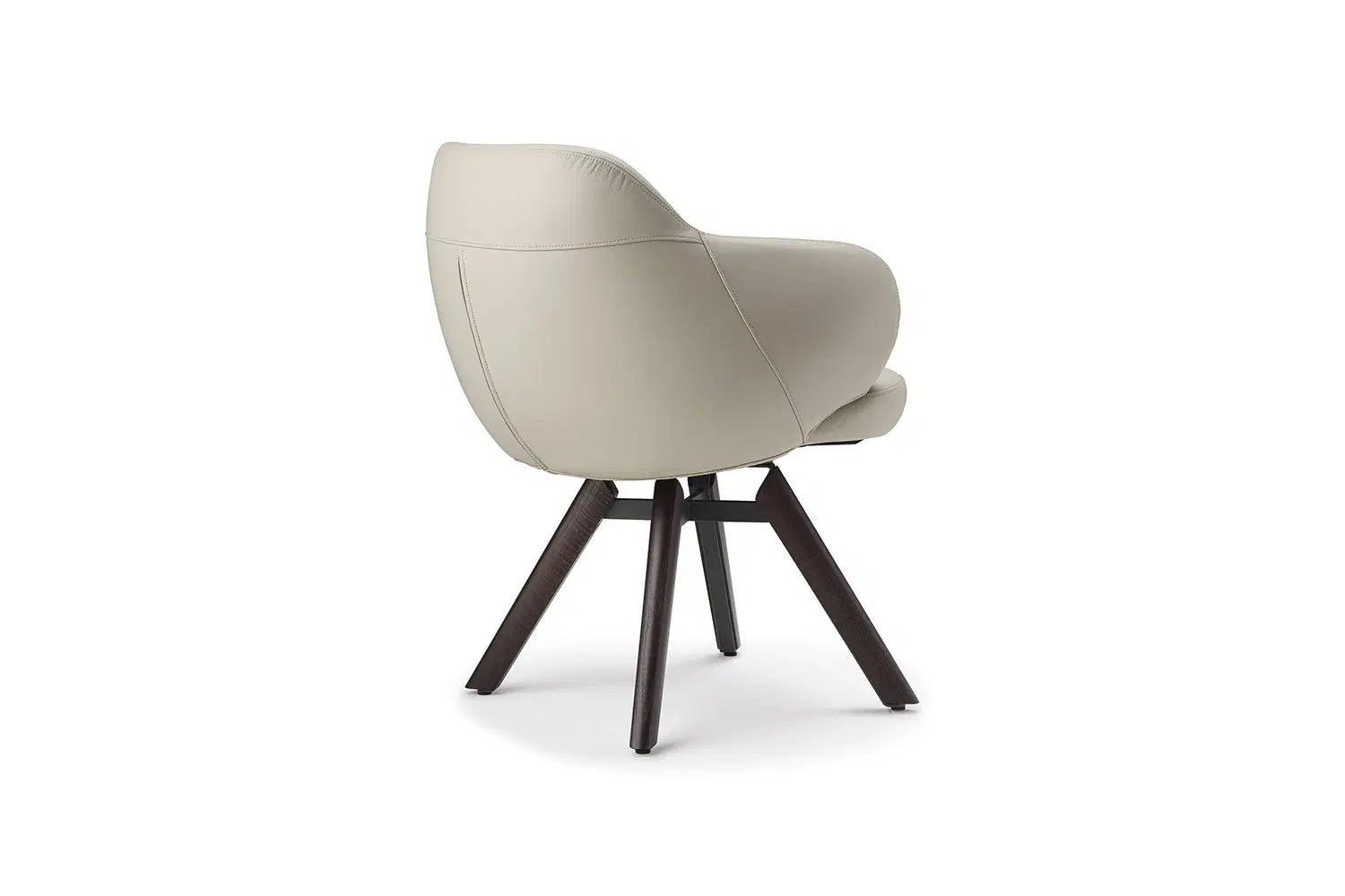 Cattelan Italia Bombè Swivel Dining Armchair – Soft Leather & Glove Soft Leather