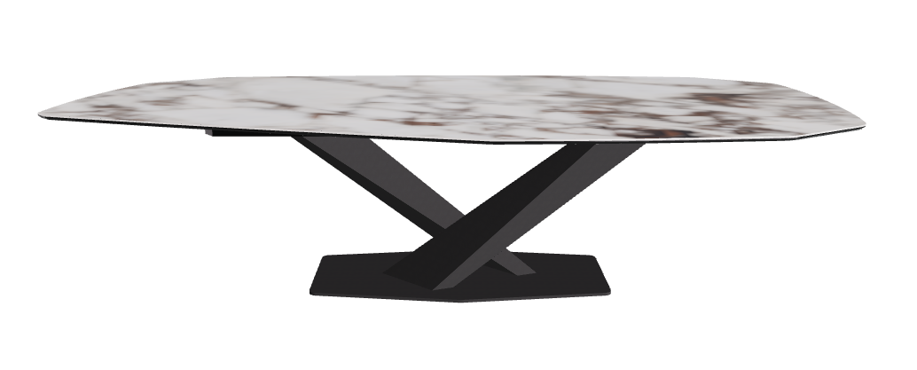 Cattelan Italia Stratos Keramik Biscuit & Polygon Shaped Dining Table