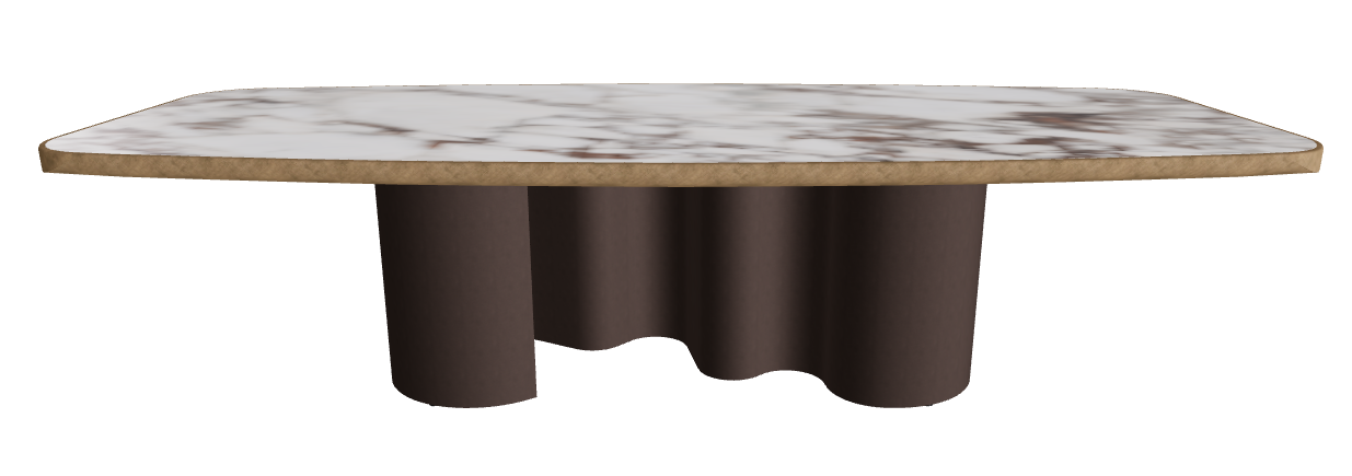 300x128x75h Barrel Shaped_Breccia_Bronze Embossed_Brushed Bronze