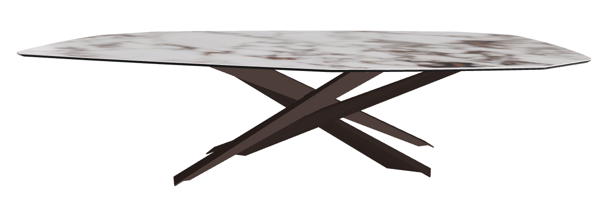 300x130x74.5h Polygon Shaped_Breccia_Bronze Embossed