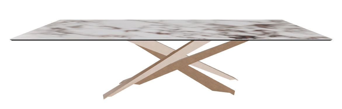 300x120x74.5h Rectangle Shaped_Breccia_Brushed Bronze