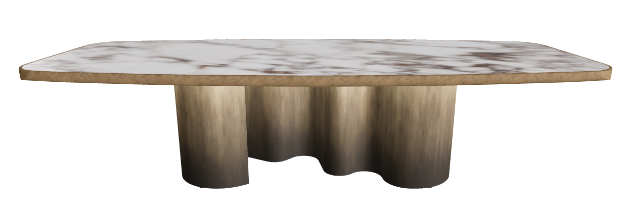 300x128x75h Barrel Shaped_Breccia_Oxy Brass_Brushed Bronze