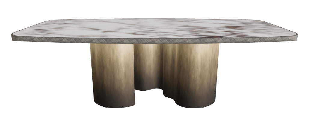 240x120x75h Barrel Shaped_Breccia_Oxy Brass_Brushed Grey