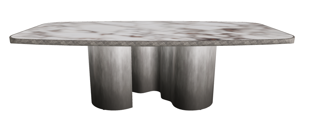 240x120x75h Barrel Shaped_Breccia_Oxy Grey_Brushed Grey