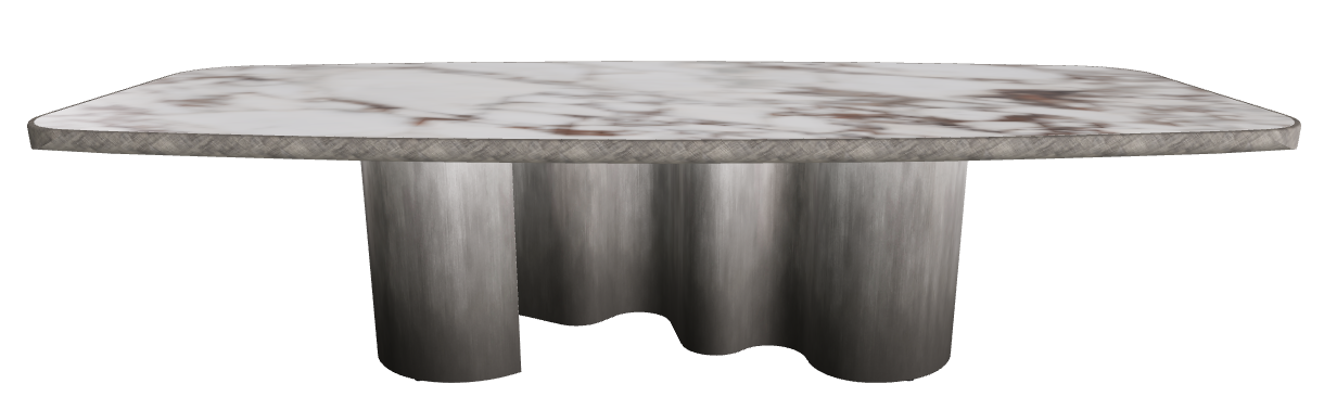 300x128x75h Barrel Shaped_Breccia_Oxy Grey_Brushed Grey
