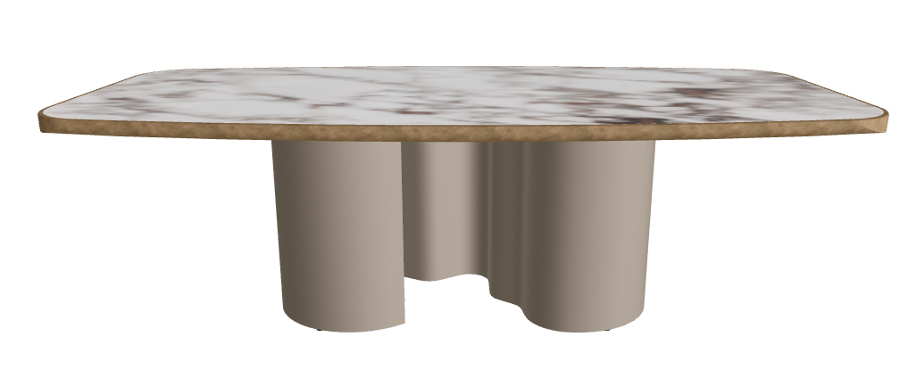 240x120x75h Barrel Shaped_Breccia_Titanium Embossed_Brushed Bronze