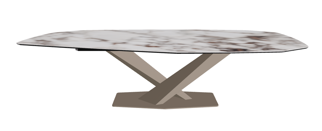 Cattelan Italia Stratos Keramik Biscuit & Polygon Shaped Dining Table