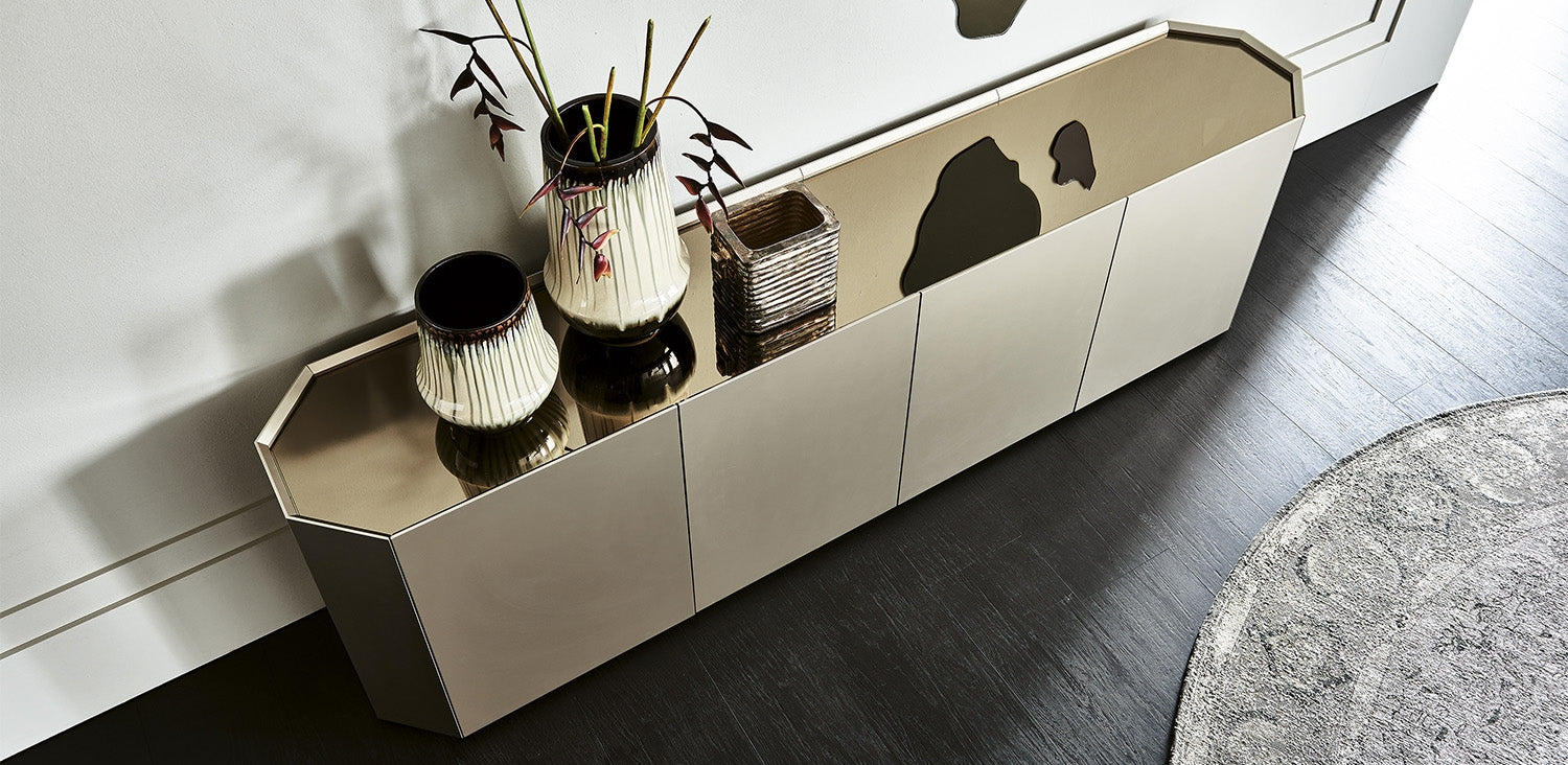 Cattelan Italia Chelsea Sideboards Bronze Glass Top